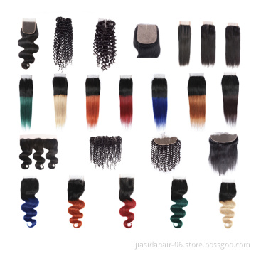 Free Sample 4X4 Closure straight/body wave Brazilian Hair Top Lace Closure Pre Plucked Swiss Hd Lace Frontal